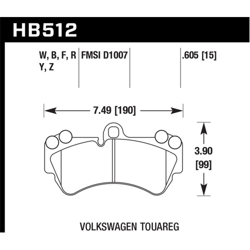 Hawk LTS Street Brake Pads (HB512Y.605)