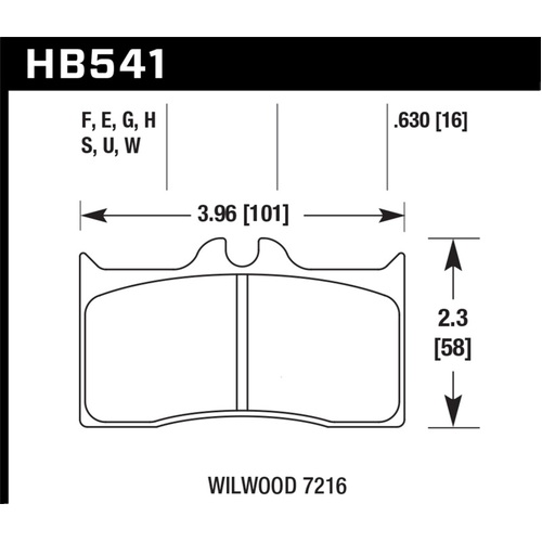 Hawk Wilwood DTC-70 Brake Pads (HB541U.630)