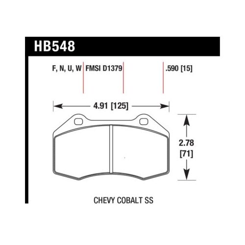 Hawk 08-10 Chevrolet Cobalt / HHR HPS 5.0 Front Brake Pads