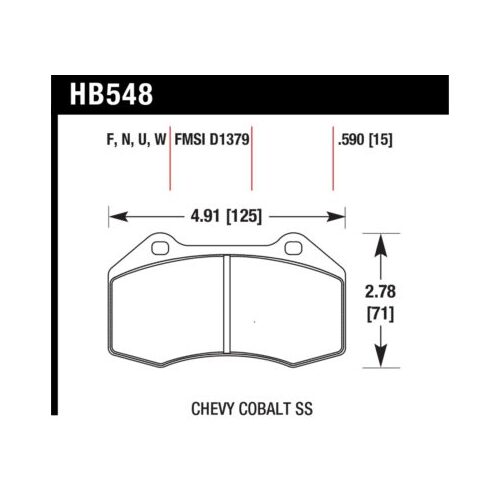 Hawk Renault Clio / Cobalt SS DTC-70 Front Brake Pads