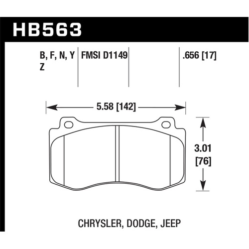 Hawk LTS Street Brake Pads (HB563Y.656)