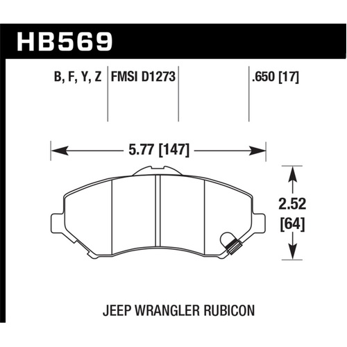 Hawk LTS Street Brake Pads (HB569Y.650)