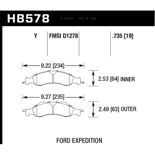 Hawk LTS Street Brake Pads (HB578Y.735)