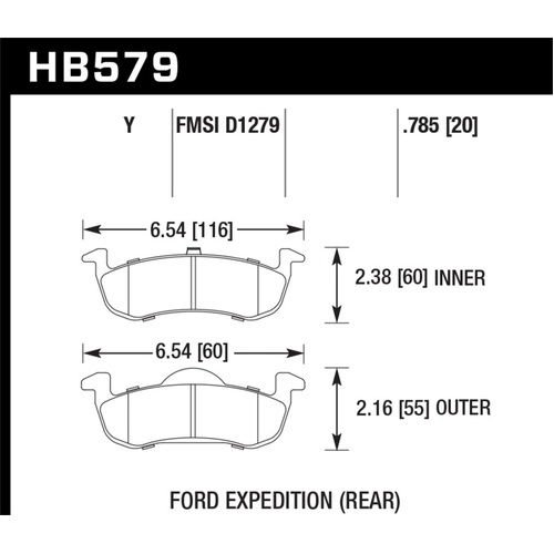 Hawk LTS Street Brake Pads (HB579Y.785)