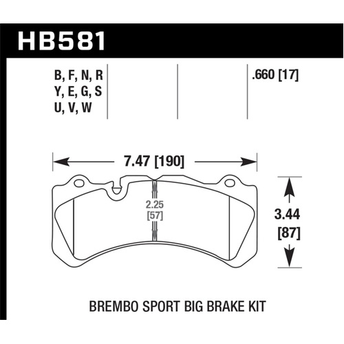 Hawk 09 for Nissan GT-R R35 Brembo Race Front DTC-30 Brake Pads (HB581W.660)