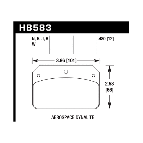 Hawk DR-97 Brake Pads for Aerospace Dynalite Caliper w/ 0.218in Center Hole