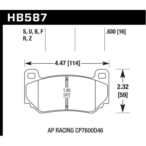 Hawk Performance Ceramic Street Brake Pads (HB587Z.630)