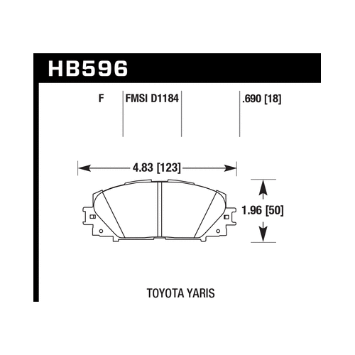 Hawk 07-16 Toyota Yaris HPS 5.0 Front Brake Pads