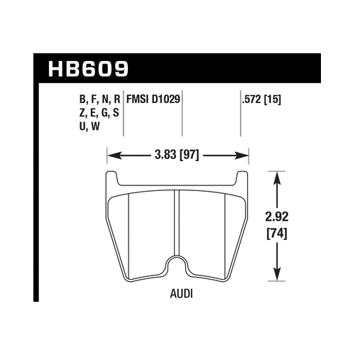 Hawk 08-11 Audi R8/07-08 RS4/03-04 RS6 / 02-03 VW Phaeton HPS 5.0 Front Race Brake Pads