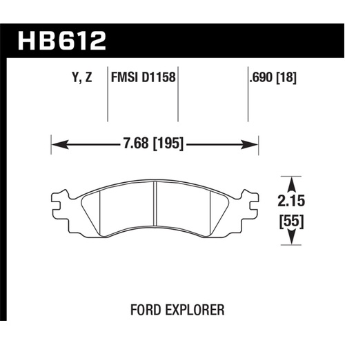 Hawk LTS Street Brake Pads (HB612Y.690)