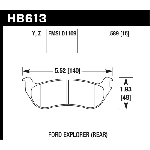 Hawk Performance Ceramic Street Brake Pads (HB613Z.589)