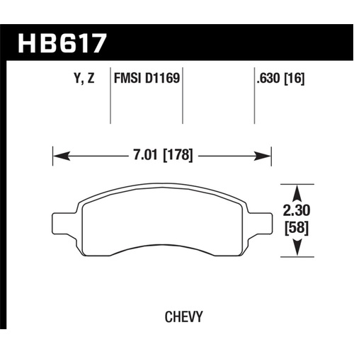 Hawk Performance Ceramic Street Brake Pads (HB617Z.630)