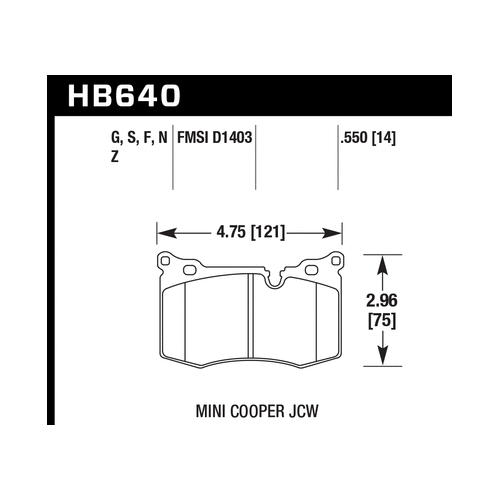 Hawk 14-15 Mini Cooper John Cooper Works Coupe HPS 5.0 Front Brake Pads