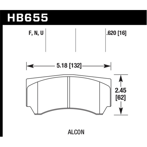 Hawk Alcon Street HPS Brake Pads (HB655F.620)