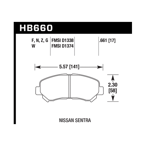 Hawk 09-14/16-18 Nissan Maxima HPS 5.0 Front Brake Pads