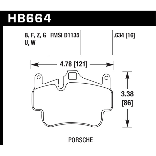 Hawk 05-08 Porsche 911 Carrera Front Rear / 08 Boxster / 07-08 Cayman Front DTC-30 Brake Pads (HB664W.634)