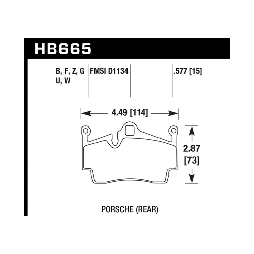 Hawk 2012-2015 Porsche Boxster DTC-60 Race Rear Brake Pads