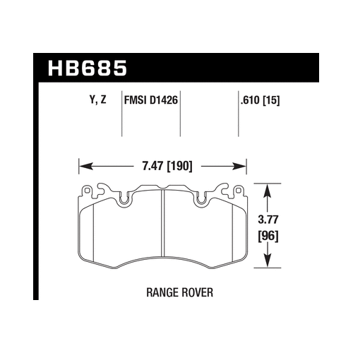 Hawk 10-11 Range Rover/Range Rover Sport Supercharged LTS Front Brake Pads