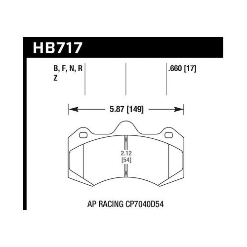 Hawk AP Racing CP7040D54 HPS 5.0 Brake Pads