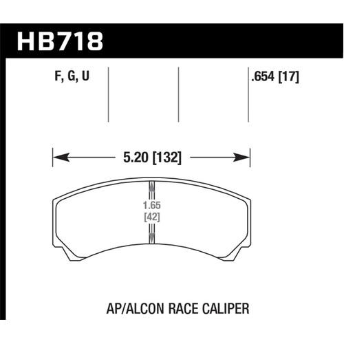 Hawk AP Racing DTC-30 Race Brake Pads (HB718W.654)