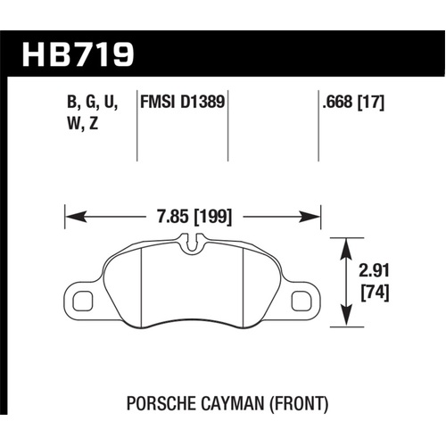 Hawk DTC-80 14-16 Porsche Cayman Front Race Brake Pads (HB719Q.668)