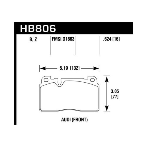 Hawk 16-17 Audi A6 HPS 5.0 Front Brake Pads