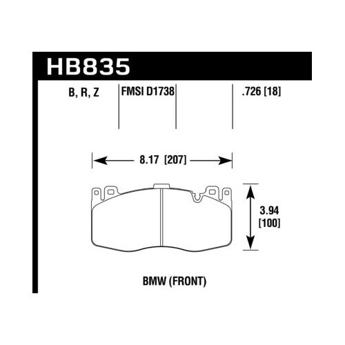 Hawk 13-16 BMW 5 Series HPS 5.0 Front Brake Pads