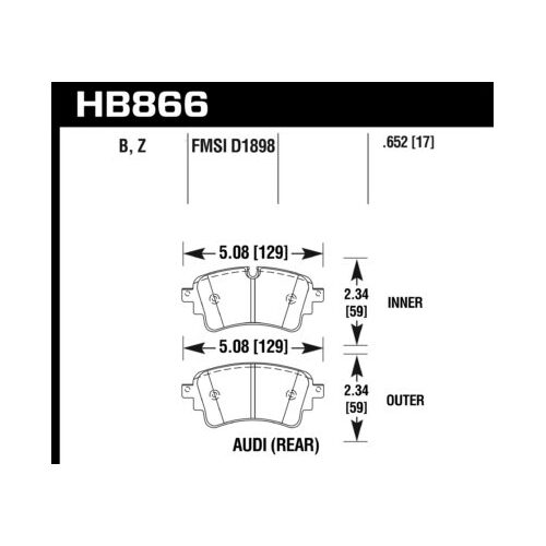 Hawk 18-19 Audi S5 HPS 5.0 Rear Brake Pads