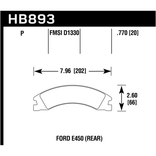 Hawk 08-16 Ford E-450 Super Duty Super Duty Street Rear Brake Pads (HB893P.770)