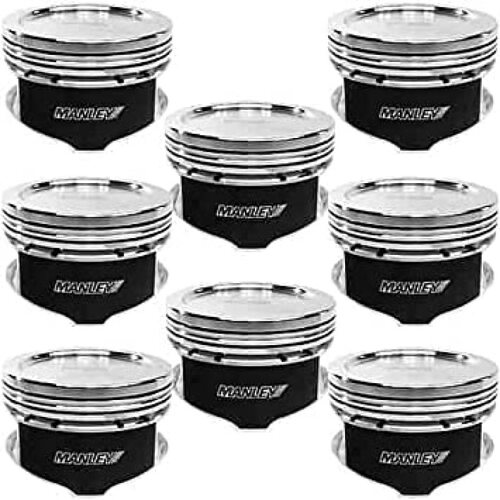 Manley Pistons for 2018+ Ford Coyote 5.0L DOHC +1cc Dish 3.662in Bore 11:1 CR Platinum
