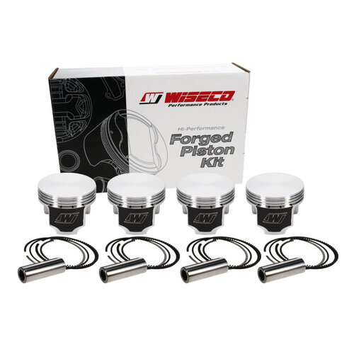 Wiseco Forged Pistons - Set of 4 fits Volkswagen KR/PL 1.8L 16V 82.00mm Bore 8.8:1 CR -1cc Dome