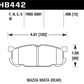 Hawk 01-02 Miata w/ Sport Suspension HP+  Street Rear Brake Pads (D891) - HB442N.496