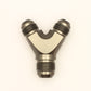 DeatschWerks 8AN Male Flare + 8AN Male Flare to 10AN Male Flare Y Block Fitting - 6-02-0703