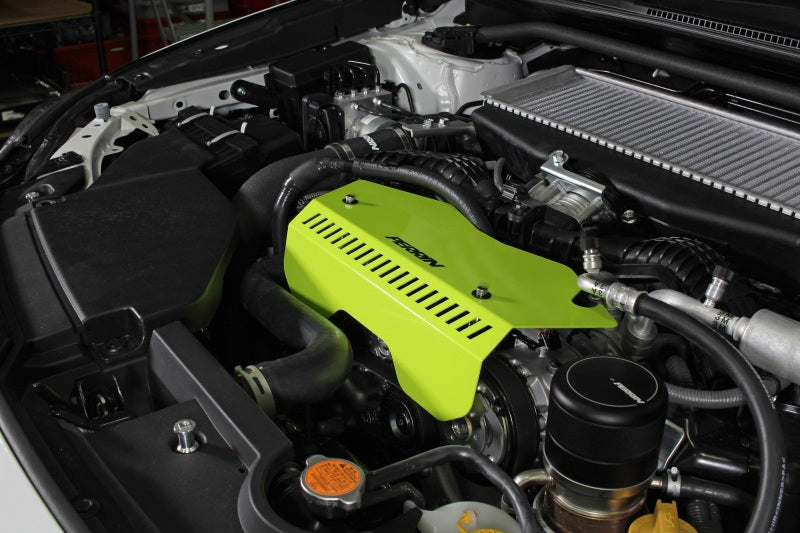 PERRIN 22-25 Subaru WRX Pulley Cover - Neon Yellow (TALL - For Use w/o PERRIN AOS) - PSP-ENG-153NY