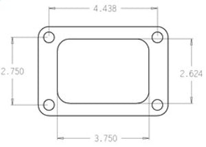 Cometic Garrett T6 .010in Rubber Coated Stainless Turbo Inlet Flange Gasket - C4517