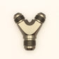 DeatschWerks 8AN Male Flare + 8AN Male Flare to 10AN Male Flare Y Block Fitting - 6-02-0703