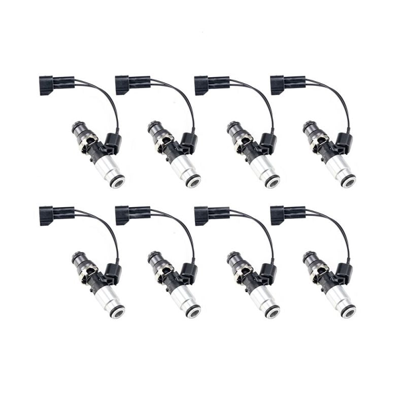 Injector Dynamics ID1050X Injectors 14mm (Grey) Adaptor Top Bottom (Silver) Adaptor (Set of 8) - 1050.60.14.14B.8-PU