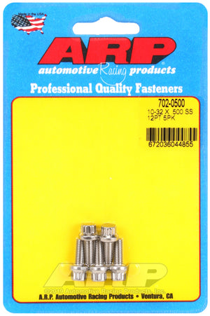 ARP 10-32 x .500 12pt SS bolts - 702-0500