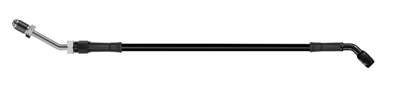 Goodridge 56in Universal Clutch Line w/Black Zinc Fittings & Black Hose - 45Deg Banjo w/M10 Fitting - HD3045-1CB-BK56