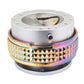 NRG Quick Release Kit - Pyramid Edition - Silver Body / Neochrome Pyramid Ring - SRK-210SL/MC