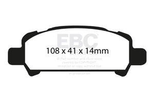 EBC 01-02 Subaru Impreza 2.0 Turbo WRX Bluestuff Rear Brake Pads - DP51293NDX