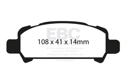 EBC 01-02 Subaru Impreza 2.0 Turbo WRX Bluestuff Rear Brake Pads - DP51293NDX