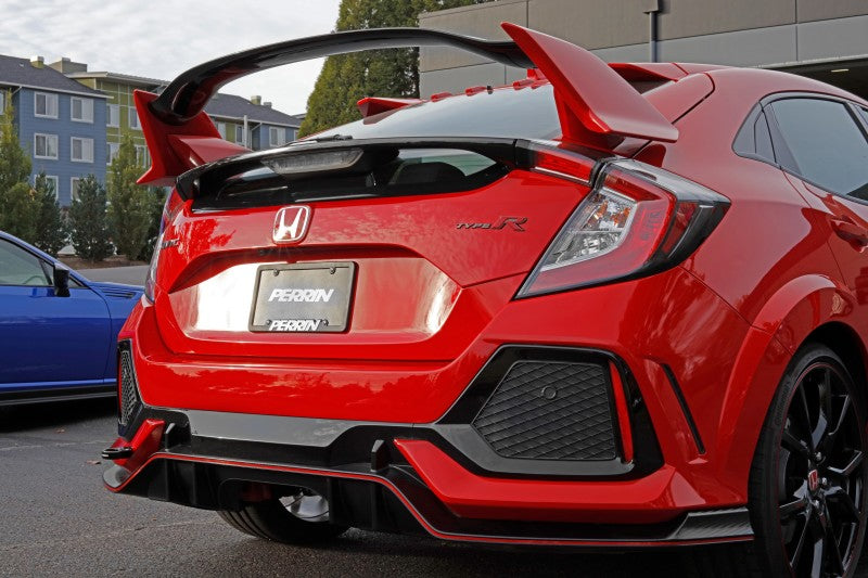 PERRIN 17-21 Honda Civic Si/Type R/Touring/Hatchback Tow Hook Kit Rear - Gloss Black - PHP-BDY-251GBK