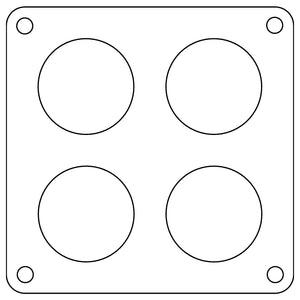 Cometic Holley 4500 Dominator .047in Fiber Carburetor Gasket - 1.75in Holes - 4-Hole - C15239