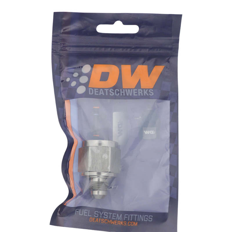 DeatschWerks 10AN Female Flare to 6AN Male Flare Reducer - Anodized DW Titanium - 6-02-0219
