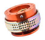 NRG Quick Release Kit - Pyramid Edition - Orange Body / Neochrome Pyramid Ring - SRK-210OR/MC