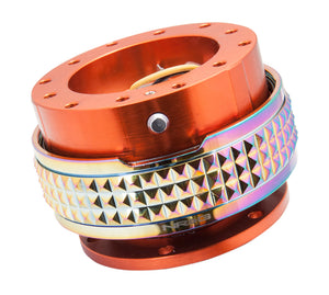 NRG Quick Release Kit - Pyramid Edition - Orange Body / Neochrome Pyramid Ring - SRK-210OR/MC