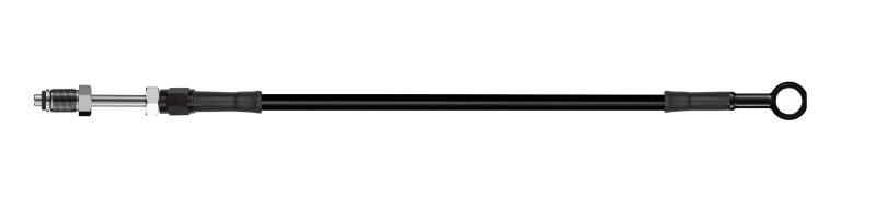 Goodridge 56in Universal Clutch Line w/Black Zinc Fittings & Black Hose - Straight Banjo 7/16 UNF - HD1001-1CB-BK56