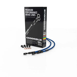 Goodridge 96-00 Suzuki GSF1200 Bandit Electric Blue Clutch Lines w/Black Fittings - SU1200-1CCBK-EB