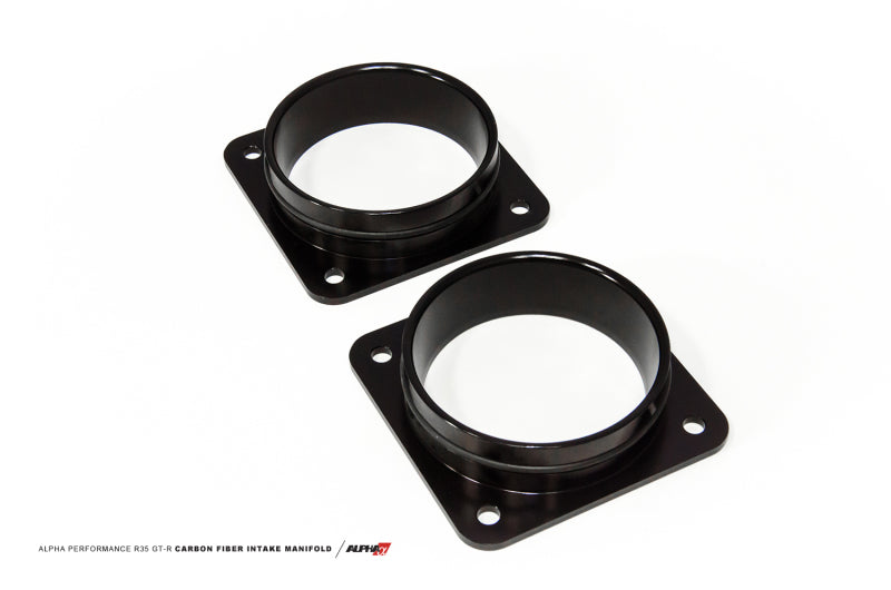 AMS Performance 2009+ Nissan GT-R R35 Stock Throttle Body Adapters for Carbon Intake Manifold - ALP.07.08.0102-4